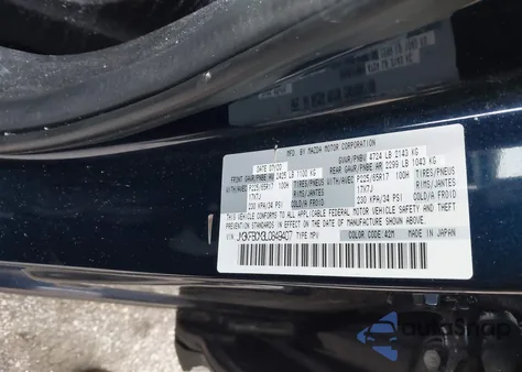 2020 Mazda Cx-5 Touring z USA, uszkodzony, nr VIN JM3KFBCM3L0849407